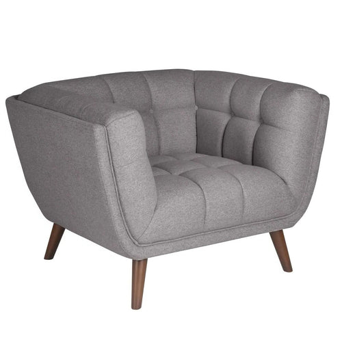 Fauteuil en tissu gris foncé - Beryl